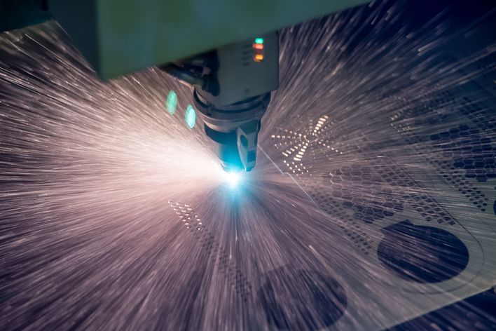Laser vid skärningsförloppet