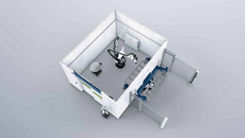 TruLaser Weld 5000 avec changeur rotatif