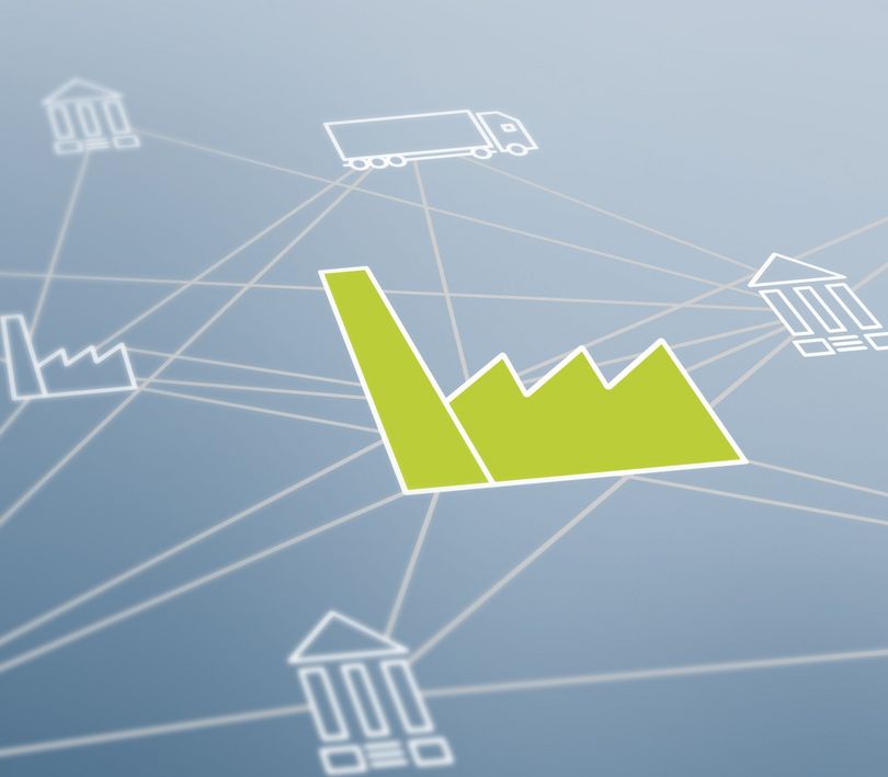 Graphisme d'une usine intelligente