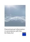 Informations précontractuelles conformément à la loi européenne sur les données