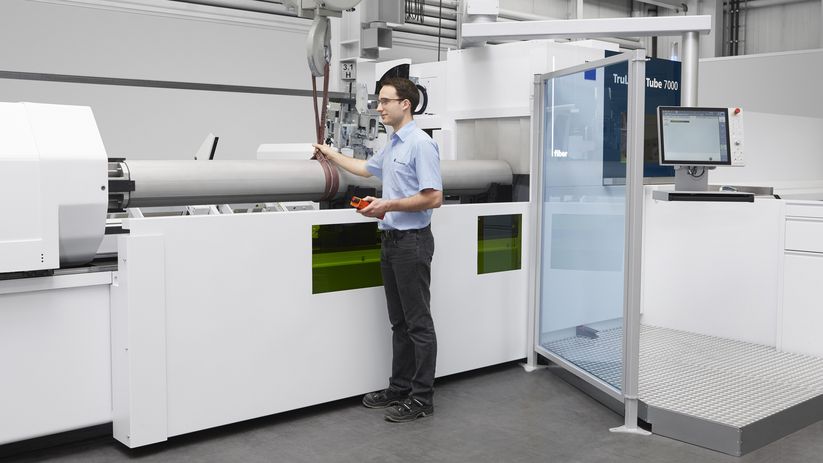 TruLaser Tube 7000 fiber，開放式機床設計