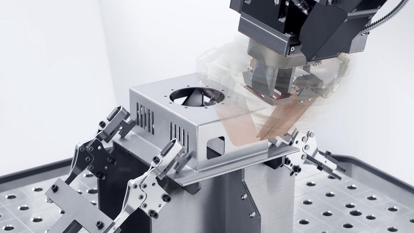 TruLaser Weld 5000, módulo de rotação para condução de gás inerte