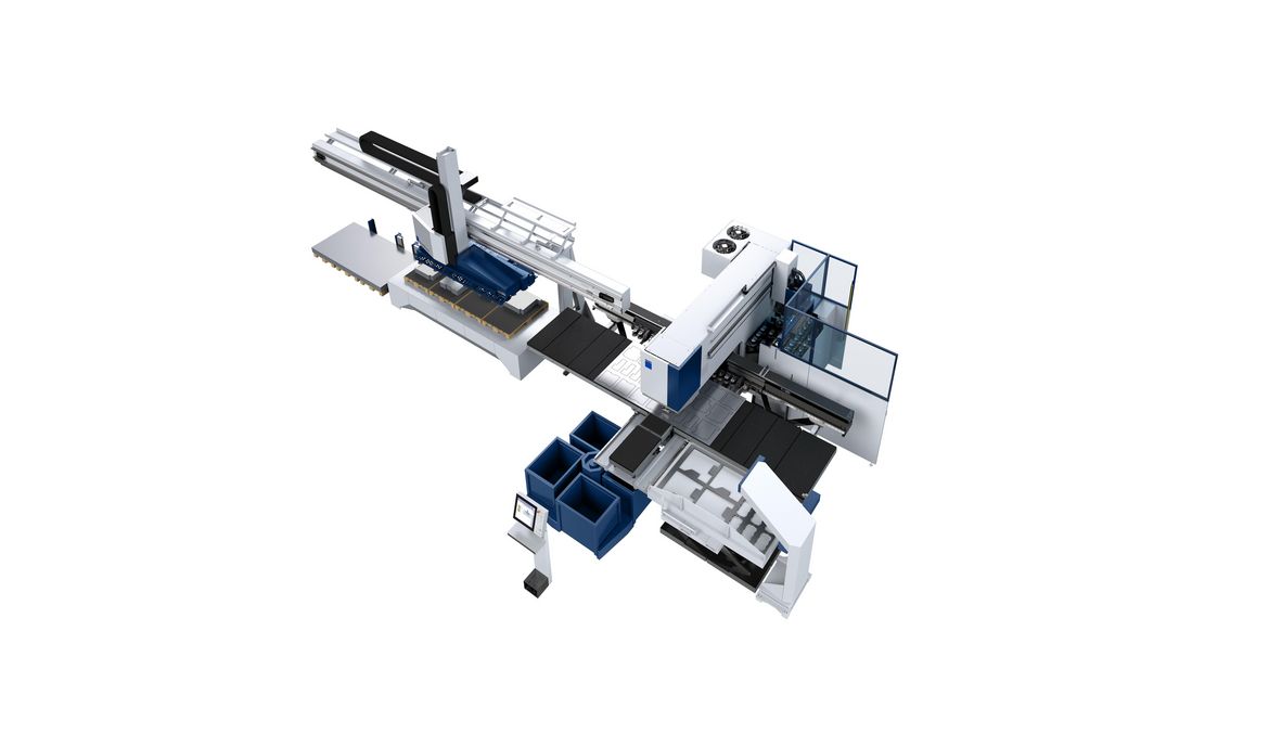 TruPunch 5000 avec SheetMaster, SortMaster Box, GripMaster et ToolMaster Linear